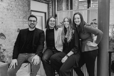 A black and white image of the Baltic Ventures team.